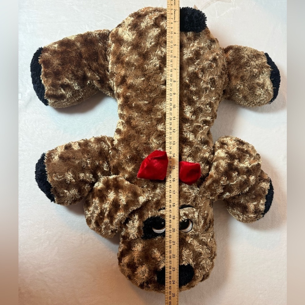 Cute Plush Toy Dog with Red Bow - Picture 3 of 4